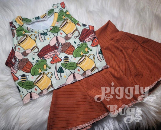 Cottagecore Frog Girl Set